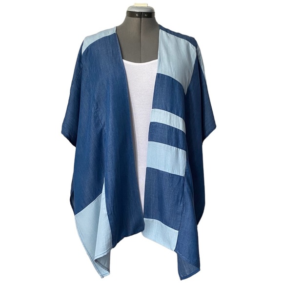 ✨ Philosophy Tencel Patchwork Kimono Top - Picture 1 of 10